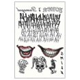 thumbnail image 1 of 2pcs Halloween Temporary Tattoos Joker Design + Bow Stickers, Carnival Halloween Decorations, 1 of 1