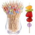 thumbnail image 1 of 200PCS Cocktail Picks, Natural Fancy Toothpicks for Appetizers, Wooden Ball, 1 of 8