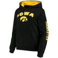 thumbnail image 2 of Women's Colosseum Black Iowa Hawkeyes Loud and Proud Pullover Hoodie, 2 of 3