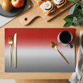 thumbnail image 2 of Red Grey Ombre Placemats Set of 6 Gradient Gradual Color Place Mats Table Mats Kitchen Dining Home Outdoor Party Table Decoration, 2 of 9
