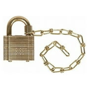Abus Keyed Padlock, 3/4 in,Square,Gold 41USG-MB/40 KD Chain
