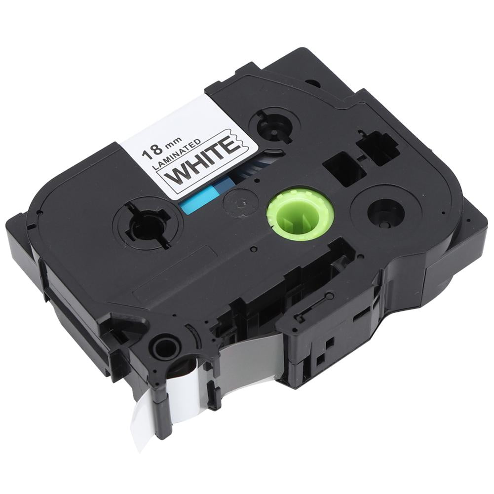 Tebru Label Tape,18mm Label Maker Laminated Tape Black on ...