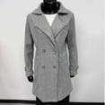 thumbnail image 7 of Zedker Womens Winter Coats Long Pea coat Big Lapel Open Front Long Jackets Belted With Pockets Gray XL, 7 of 7