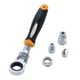 thumbnail image 2 of Conjunto de Lves de Trinquete de 5pcs 1/4 "3/8" 1/2 "Hardware Adaptador de Manga Sunnimix Llave de socket de trinquete, 2 of 8