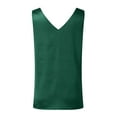 thumbnail image 6 of OIOLOYJM Silk Satin Tank Tops for Women V Neck Sleeveless Casual Camisoles Summer Beach Vacation Shirts Spring Dressy Business Work Blouses Dark Green 2XL, 6 of 7