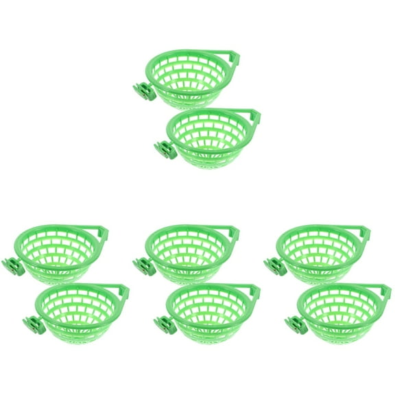 HOMEMAXS 8 pcs  Canary Nest- Bird Nest Hollow Hanging Cage Eggs Finch Parrot Canary Pigeon Nest Bowl Green