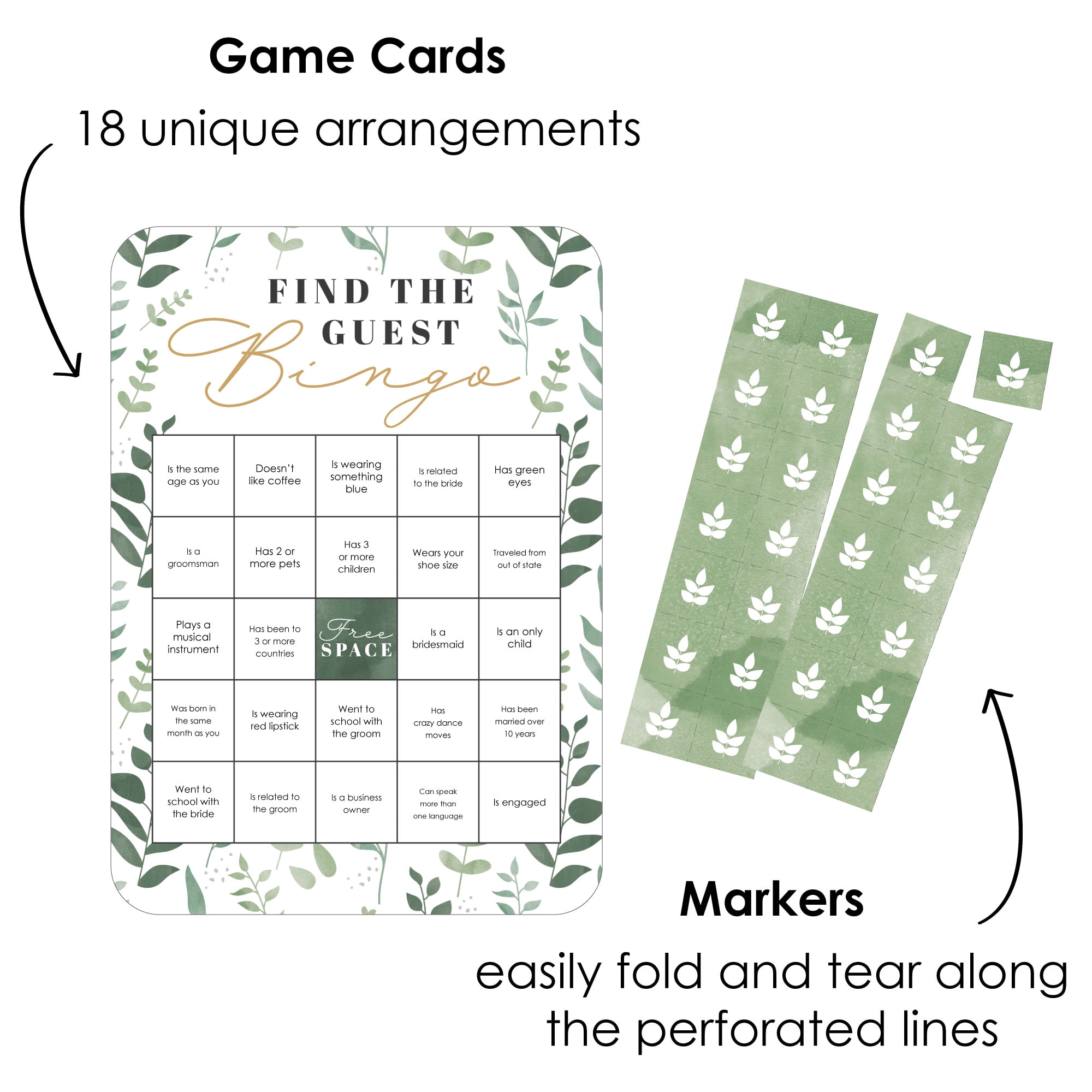 Big Dot of Happiness Boho Botanical Bride - Find the Guest Big Dot of Happiness Boho Botanical Bride - Find the Guest