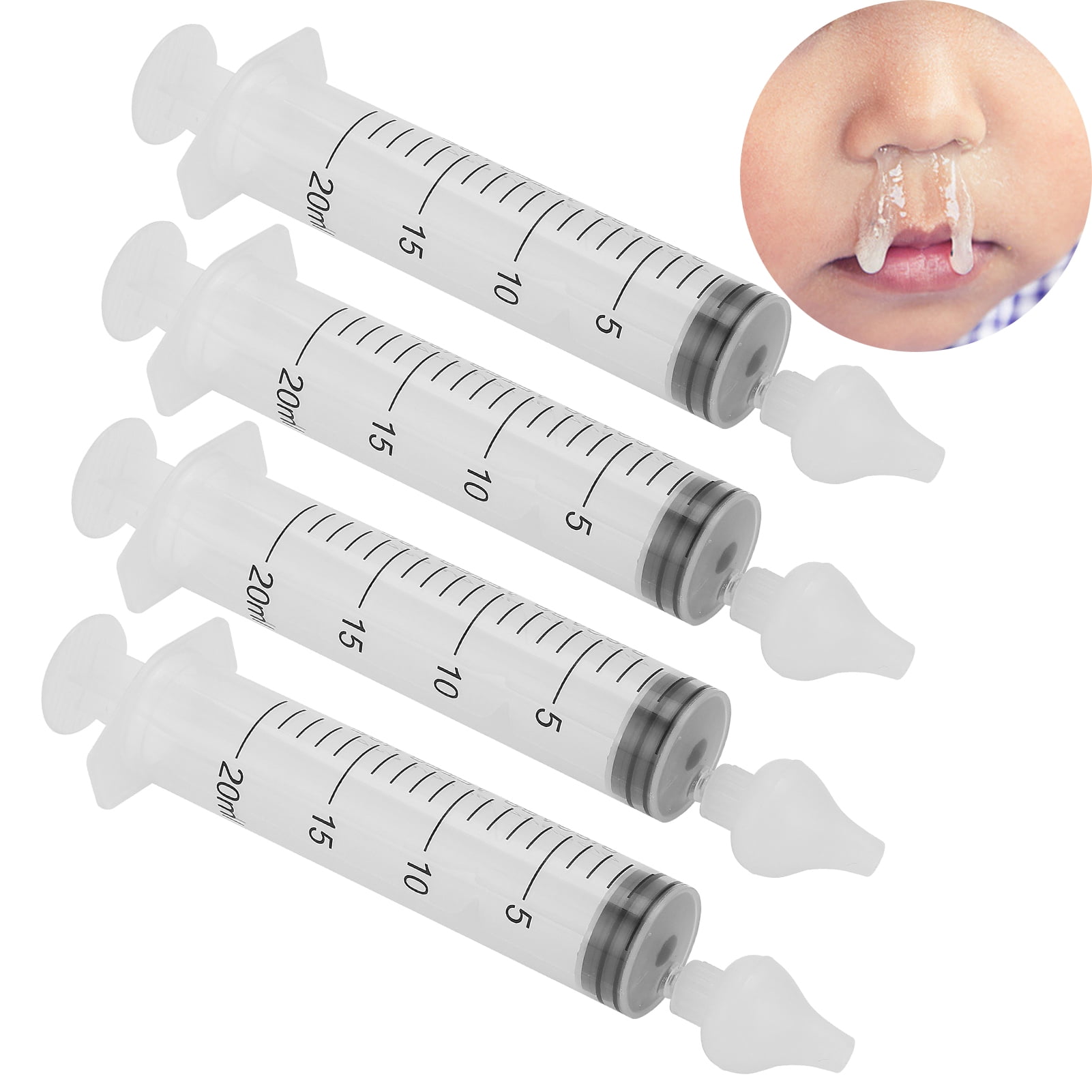 ACOUTO Professional Baby Kids Nasal Irrigator With Silicone Heads Nose Cleaner Kit