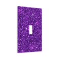 thumbnail image 2 of Kll Purple Glitter Wall Plate,Gloss Finish,Standard Size 1 - 5" X 3", Polycarbonate Thermoplastic,Electric Receptacle Plug Covers, 2 of 8