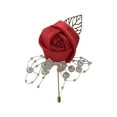 thumbnail image 1 of Naiovety Broche elegante y elegante de tela, Pin, declaración de moda con pieza exquisita, ramillete minimalista moderno Kits de decoración para fiestas Gran rojo, 1 of 6