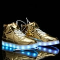 thumbnail image 4 of YAZI Kids LED Light up Shoes USB Charging Flashing Light Up High-top Sneakers for Boys and Girls Child Unisex, 4 of 10