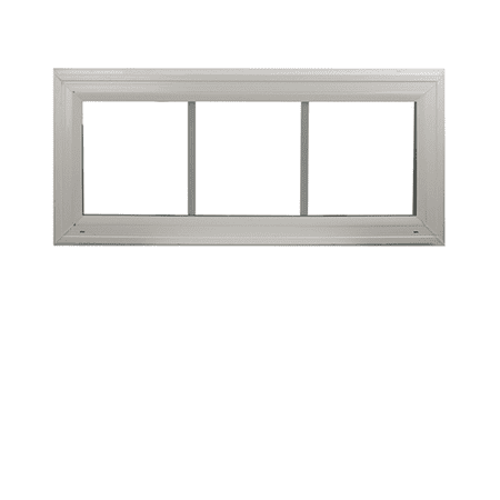 Double Pane Window 36" x 12" White Vinyl Window Fixed Double Pane Argon Filled Glass Window Grids