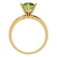 thumbnail image 4 of Solitaire Engagement Ring for Women - 2ct Natural Peridot in 18K Yellow Gold Promise Ring, 4 of 6