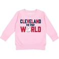 thumbnail image 2 of Inktastic Cleveland Vs. the World Blue and Red with Baseball Toddler Sweatshirt, 2 of 4