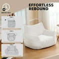 thumbnail image 5 of zyoiszvq Corduroy Bean Bag Chairs for Adults with Memory Foam Filling,Stuffed Lounge Floor Sofa Reading Chair with Armrests, 5 of 7