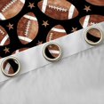 thumbnail image 4 of Erosebridal Brown Rugby Stars Print Black Out Curtains,American Ball Football Theme Curtains Pack of 2 (42x63 Each) For Kids, 4 of 7