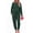 A Green, variant on UVN Pajama Sets for Women Waffle Knit Lounge Sets Long Sleeve Henley Shirts and Long Pants Sleepwear 2 Piece Pjs Soft Comfy Loungewear with Pockets