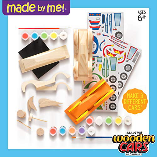 Made By Me Build & Paint Your Own Wooden Cars by Horizon Group USA 