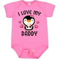 thumbnail image 3 of Inktastic I Love My Daddy with Cute Penguin and Hearts Girls Baby Bodysuit, 3 of 5