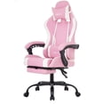 thumbnail image 1 of PayLessHere Ergonomic Racing Desk Chair Computer Chair Gaming Chair with Footrest Lumbar Support Headrest Armrest Task Rolling Swivel Ergonomic E-Sports Adjustable PC Gamer Chair (Pink), 1 of 5