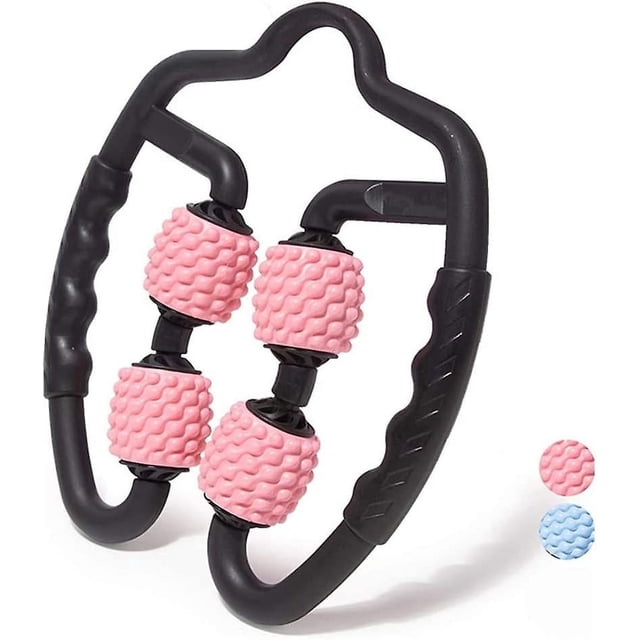 Rodillo de masaje manual de espuma, masajeador de tejido profundo anticelulítico de 360 grados para los músculos de las piernas, 4 ruedas, terapia de tejido profundo y muscular
