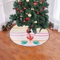 thumbnail image 2 of FMSHPON Stripes Flamingo Xmas Christmas Tree Skirt Stand Mat for Holiday Party Decoration Indoor Outdoor 36 inches, 2 of 3