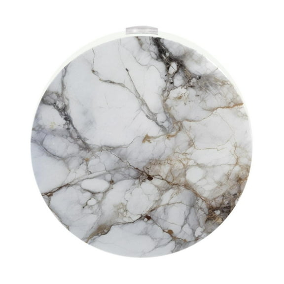 Marble Circular Night Light - Set of 2, Induction Light Control LED ABS Material