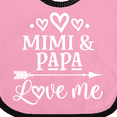 thumbnail image 4 of Inktastic Mimi and Papa Love Me Boys or Girls Baby Bib, 4 of 4