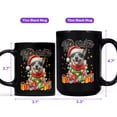 thumbnail image 4 of Merry Christmas Santa Australian Cattle Dog Scarf Twinkling Lights Xmas Holiday Mug Heeler Lover Gifts Coffee Tea Cup - 00022, 4 of 4