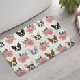 thumbnail image 2 of Boston Terrier Dog and Flower Florals Bathroom Rugs Mat,Non Slip Microfiber Bathroom Rug,Rubber Backing,Soft Bathroom Mats for Bathroom Floor,Tub and Shower,17x27in(43x68cm), 2 of 5