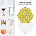 thumbnail image 5 of Leather Coasters with Heat-resistant for Drinks, Abstract Cute Corgi Dog -标题2 Hexagon, 5 of 5