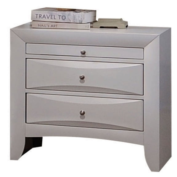 Bowery Hill 2 Drawer Nightstand in White