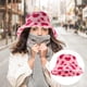 thumbnail image 2 of Crochet Bucket Hat Casual Flannel Bucket Hat Trendy Flannel Warm Fisherman Hat, 2 of 3