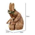 thumbnail image 3 of Cute Straw Easter Rabbit Bunny Sculpture Crafts Standing for garden and home and indoor and outdoor Wedding Party Decoration 24x15x33cm, 3 of 8