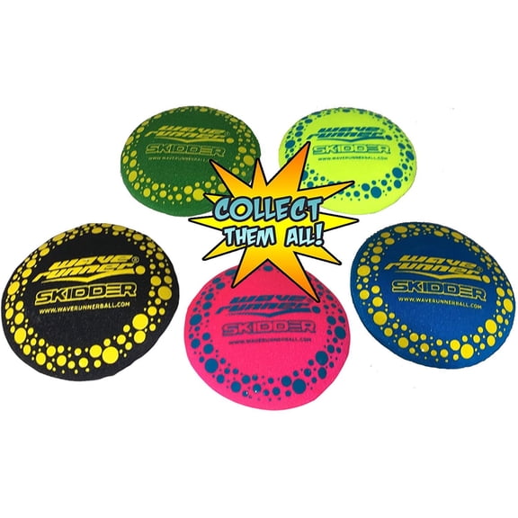 Wave Runner Water Skipping Disc for Pool, Beach, Park - Mini Frisbee, 6-Pack