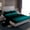Blackcyan, variant on jejeloiu Retro Stripe Twin 3-Piece Microfiber Orange Black Abstract Kids Sheet Set