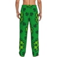 thumbnail image 3 of Uemuo St Patrick's Day5 Pattern Men's Wide Leg Palazzo Lounge Pants with Pockets Light Weight Loose Comfy Casual Pajama Pants-XX-Large, 3 of 9