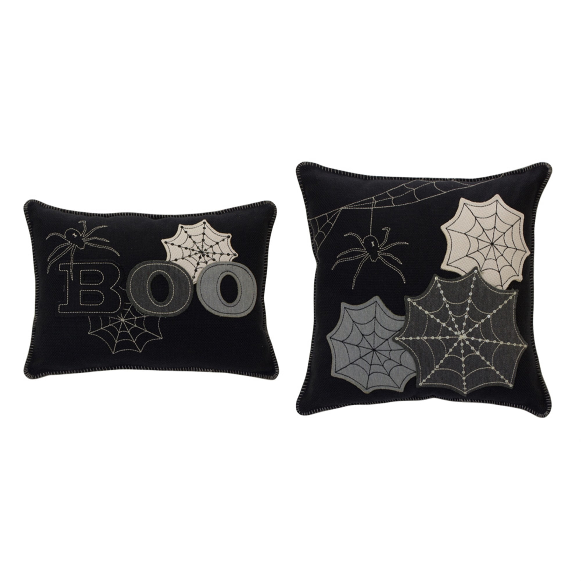 Halloween Pillows (Set of 2) 17", 17"L x 12.5"H Polyester