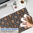 thumbnail image 4 of Long Mouse Pads for Desk,Boho Brown Geometric Ethnic Pattern Desk Mats on Top Of Desks, Desk Mouse Pad Extra Large with 3mm Non-Slip Base and Stitched Edge for Gaming,Office,Work,Home 31.5"x11.8", 4 of 6