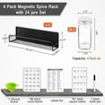 thumbnail image 6 of Magnetic Spice Rack for Refrigerator with Spice Jars- Includes 24 Pcs 4 OZ Seasoning Containers with Labels, 4 Space-Saving Magnetic Shelf for fridge- Perfect for Small Kitchens, Apartments, 6 of 6