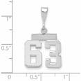 thumbnail image 2 of 14K White Gold 14Kw Small Polished Number 63 Charm Made In United States -Jewelry By Sweet Pea, 2 of 5