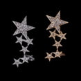 thumbnail image 2 of 1pc Long Star Rhinestone Ear Cuff Clip on Earring Ships Punk Right Ear Jewel Oro Hugo Oído de la estrella para el brazo, 2 of 7