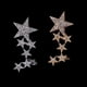 thumbnail image 2 of 1pc Long Star Rhinestone Ear Cuff Clip on Earring Ships Punk Right Ear Jewel Oro Hugo Oído de la estrella para el brazo, 2 of 7