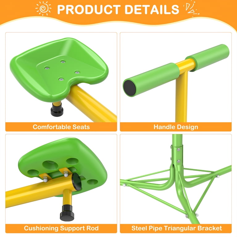 GIKPAL Spinning Teeter Totter, 360 Rotating Seesaw photo 4