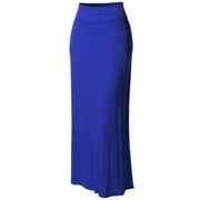 FashionOutfit Women's Stylish Fold Over Flare Long Maxi Skirt
