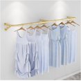 thumbnail image 1 of Heavy Duty Detachable Garment Bar,Industrial Pipe Wall Mounted Garment Rack,Space-Saving Hanging Clothes Rack Iron Clothing Rack, Multifunction Hanging Clothing Rod（Gold）, 1 of 6