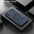 thumbnail image 2 of Allytechgroup MagSafe Compatible Phone Case for Apple iPhone 12 Pro Max, Slim Fit PU Leather TPU Back Cover Magnetic Shockproof Bumper Lightweight Retro Case Cover for iPhone 12 Pro Max, Blue, 2 of 10