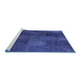 thumbnail image 2 of Ahgly Company Machine Washable Indoor Round Patchwork Blue Transitional Area Rugs, 6' Round, 2 of 4