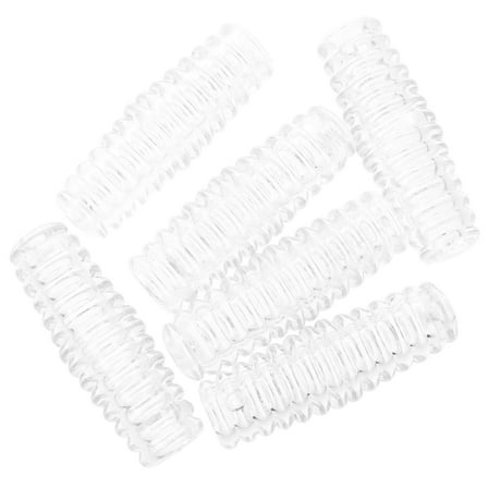 LITINKIMI 6Pcs Curtain Rod Support Bracket Middle with Horizontal Stripes for Curtain Rods