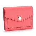thumbnail image 4 of Carteras de piel de vaca suave de lujo para mujer, tarjeteros funcionales cortos con tres pliegues a la moda, con múltiples bolsillos, bonitos monederos de uso diario para mujer, 4 of 4